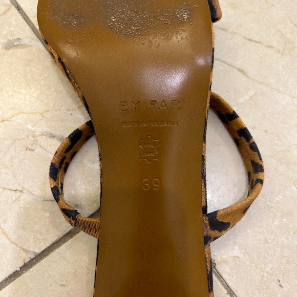Leopard print By Far block heel sandals - Picture 6 of 6